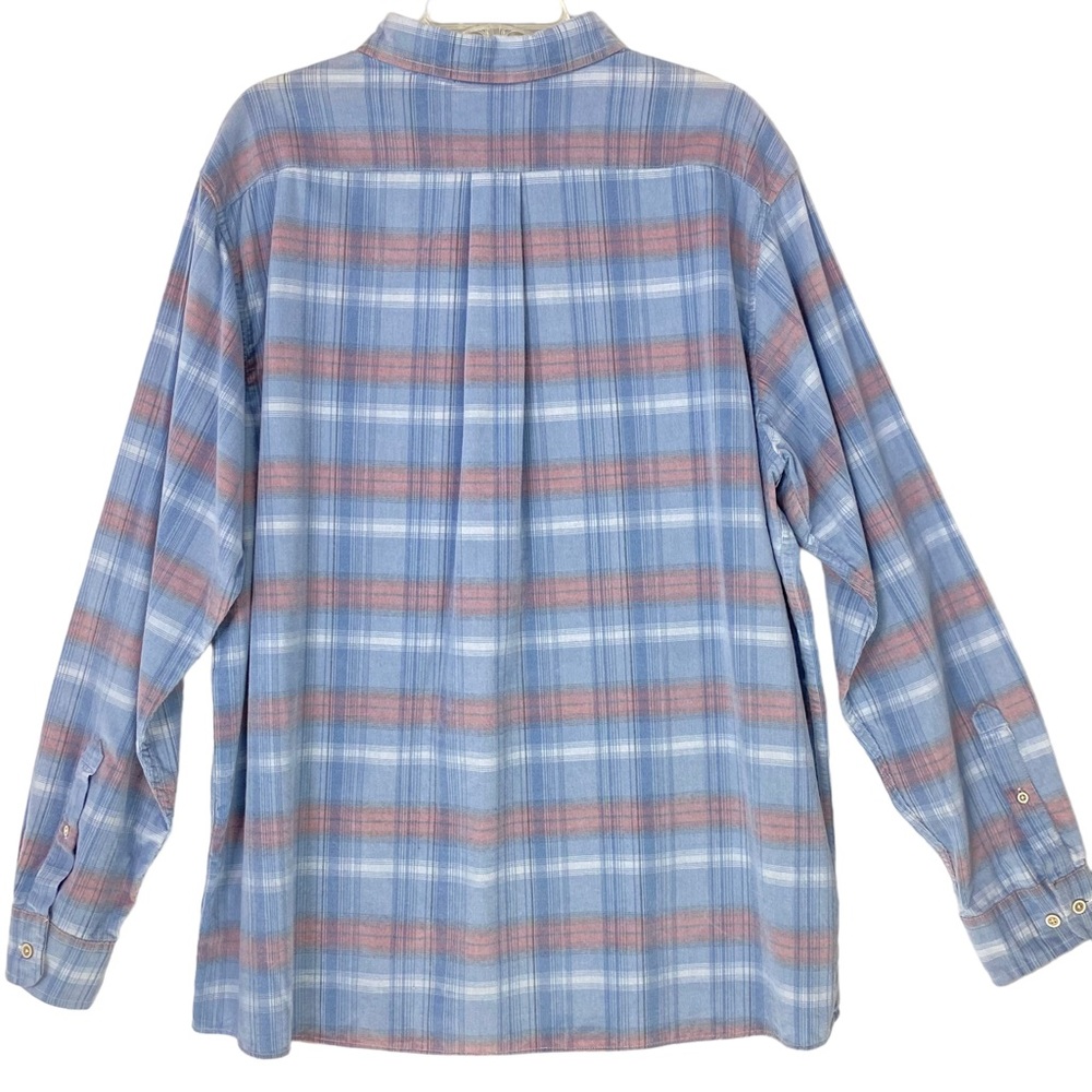 ROWM Dusty Blue Button Down Shirt; XLT - Picture 5 of 11